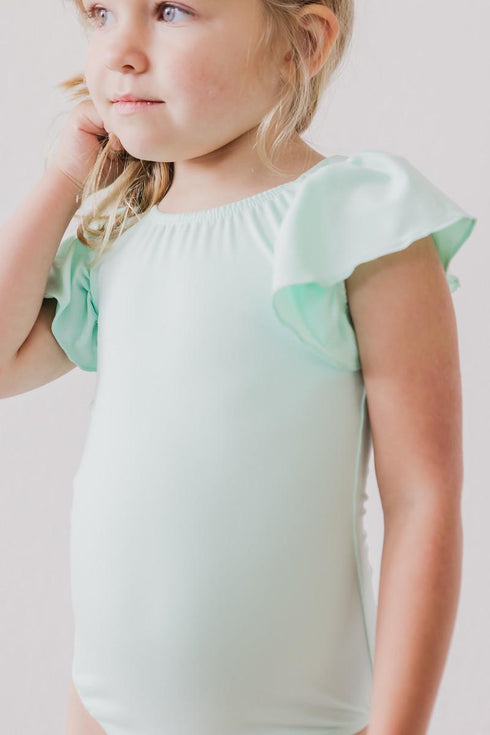 pastel-green-s-s-flutter-sleeve-leotard Mila &  Rose - Sophia's Style-Pastel Green S/S Flutter Sleeve Leotard-6-12M--1